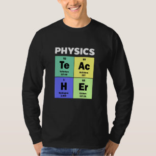 Camiseta Tabla periódica de elem para docentes de física Pe