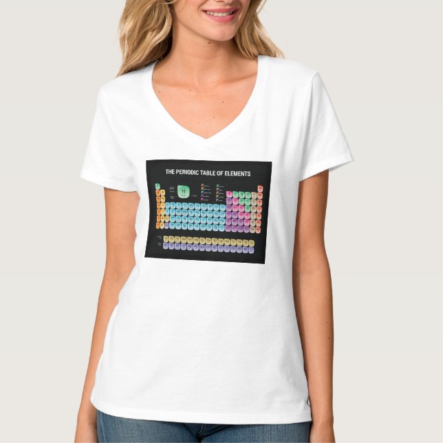 Camiseta Tabla periódica de elementos (Anverso)