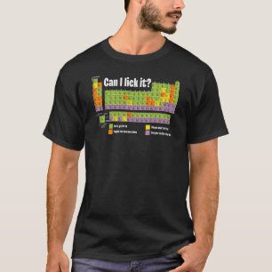 Camiseta Tabla periódica de elementos colorida Química