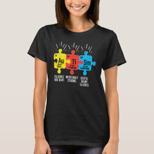 Camiseta Tabla Periódica De Elementos De Autismo Conciencia