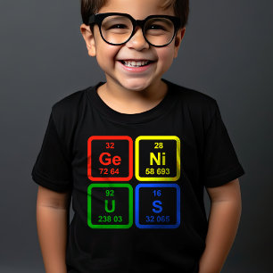 Camiseta Tabla Periódica de Elementos de Genios Ciencia
