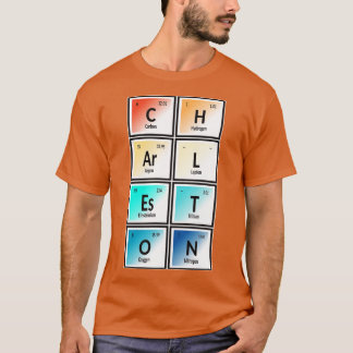 Camiseta Tabla periódica de elementos de la ciudad de Charl