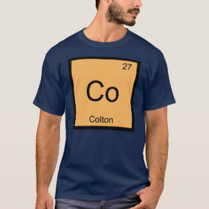 Camiseta Tabla periódica de elementos de química de nombr
