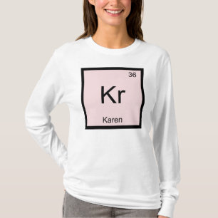 Camiseta Tabla periódica de elementos de química de nombre 