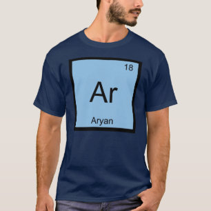 Camiseta Tabla periódica de elementos de química de nombre