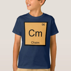 Camiseta Tabla periódica de elementos de química de nombre