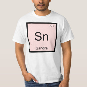 Camiseta Tabla periódica de elementos de química de nombre 