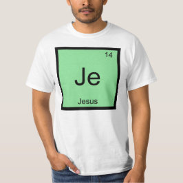 Camiseta Tabla periódica de elementos de química de nombre
