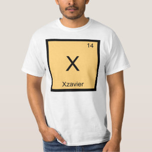 Camiseta Tabla periódica de elementos de química de nombre 
