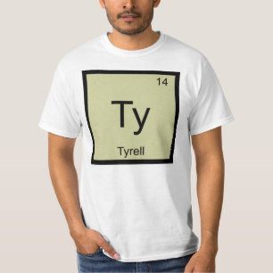 Camiseta Tabla periódica de elementos de química de nombre 