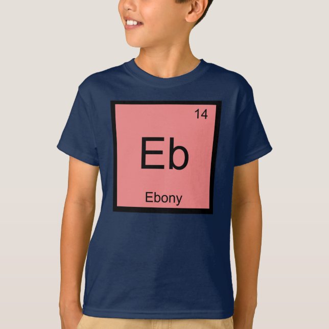 Camiseta Tabla periódica de elementos de química de nombre  (Anverso)