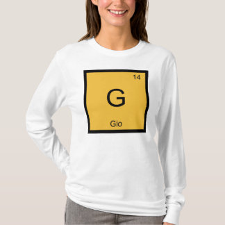 Camiseta Tabla periódica de elementos de química de nombre 