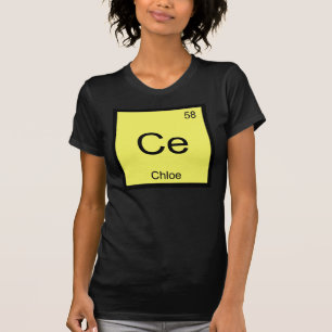 Camiseta Tabla periódica de elementos de química de nombre 