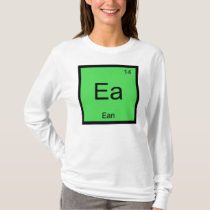 Camiseta Tabla periódica de elementos de química de nombre 