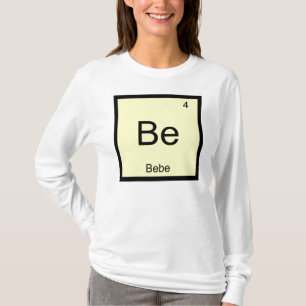 Camiseta Tabla periódica de elementos de química de nombre