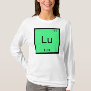 Camiseta Tabla periódica de elementos de química de nombre 