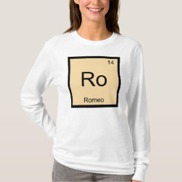 Camiseta Tabla periódica de elementos de química de nombre 