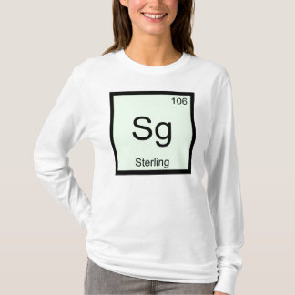 Camiseta Tabla periódica de elementos de química de nombre 