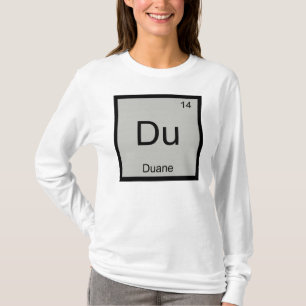Camiseta Tabla periódica de elementos de química de nombre