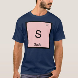Camiseta Tabla periódica de elementos de química de nombre