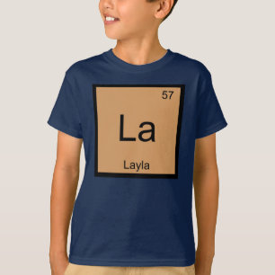 Camiseta Tabla periódica de elementos de química de nombre 
