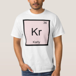 Camiseta Tabla periódica de elementos de química de nombre 