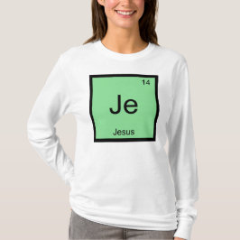 Camiseta Tabla periódica de elementos de química de nombre