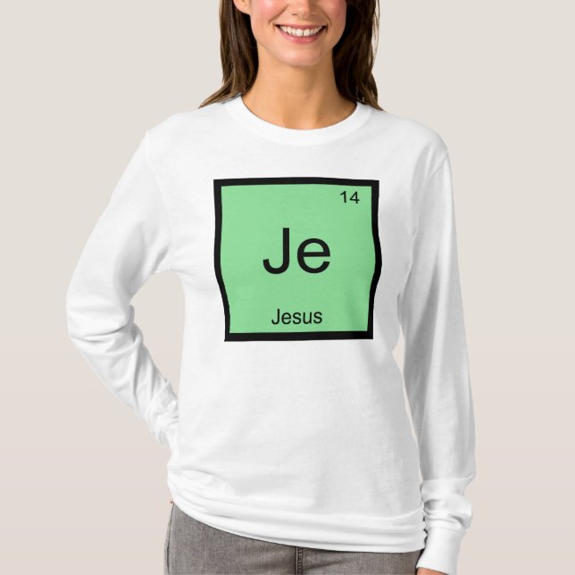 Camiseta Tabla periódica de elementos de química de nombre  (Anverso)