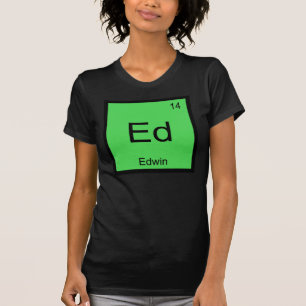 Camiseta Tabla periódica de elementos de química de nombre 