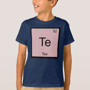 Camiseta Tabla periódica de elementos de química de nombre