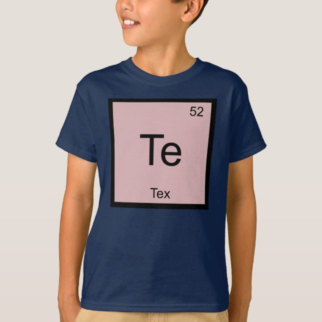 Camiseta Tabla periódica de elementos de química de nombre  (Anverso)