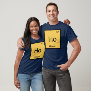 Camiseta Tabla periódica de elementos de química de nombre 