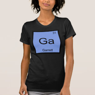Camiseta Tabla periódica de elementos de química de nombre