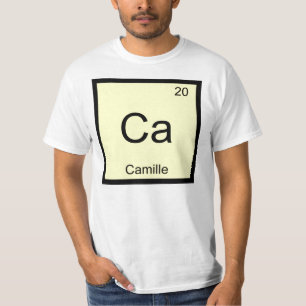 Camiseta Tabla periódica de elementos de química de nombre