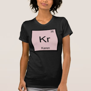 Camiseta Tabla periódica de elementos de química de nombre