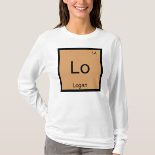 Camiseta Tabla periódica de elementos de química de nombre