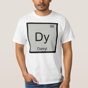 Camiseta Tabla periódica de elementos de química de nombre