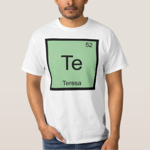 Camiseta Tabla periódica de elementos de química de nombre 