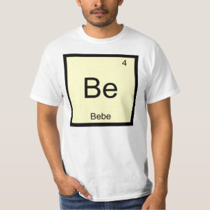 Camiseta Tabla periódica de elementos de química de nombre