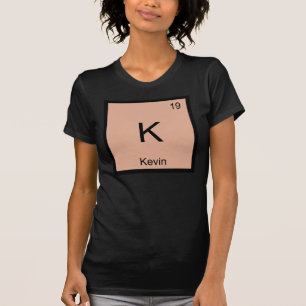 Camiseta Tabla periódica de elementos de química nombre Kev