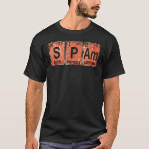 Camiseta Tabla periódica de elementos de Spam de cerdo coci