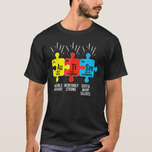 Camiseta Tabla periódica de elementos del autismo Concienci