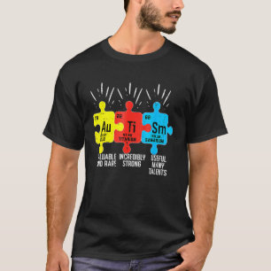 Camiseta Tabla periódica de elementos del autismo Concienci