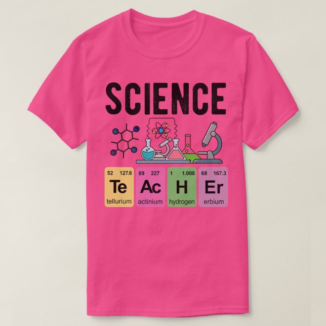 Camiseta Tabla periódica de elementos Física Química Cienci (Diseño del anverso)