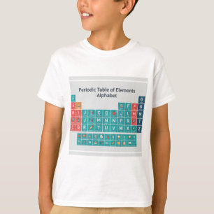 Camiseta Tabla Periódica de Elementos Póster Alfabeto