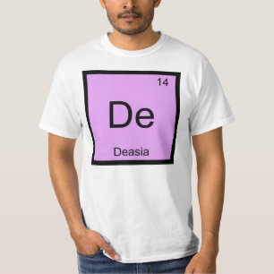 Camiseta Tabla periódica de elementos químicos de Deasia