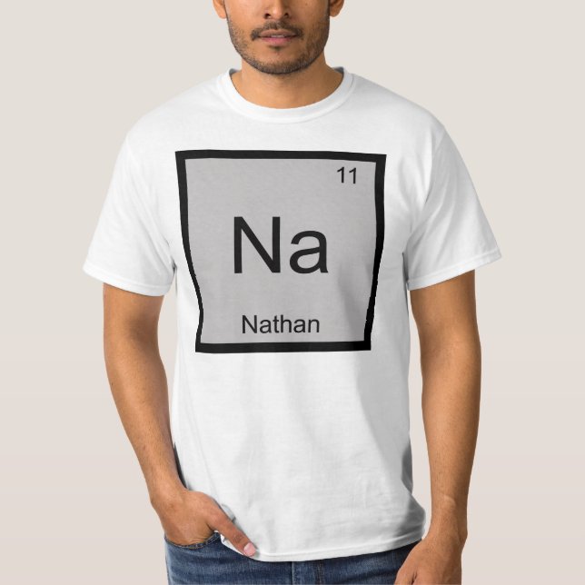 Camiseta Tabla periódica de elementos químicos de Nathan Na (Anverso)