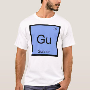 Camiseta Tabla periódica de elementos químicos de nombre 