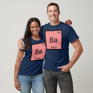 Camiseta Tabla periódica de elementos químicos del nombre d