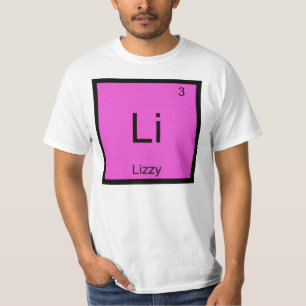 Camiseta Tabla Periódica de Elementos Químicos Nombre Lizzy